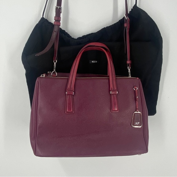 Tumi Handbags - *Tumi Ana Large Double Zip Carryall in Burgundy Crossbody Handbag Shoulder